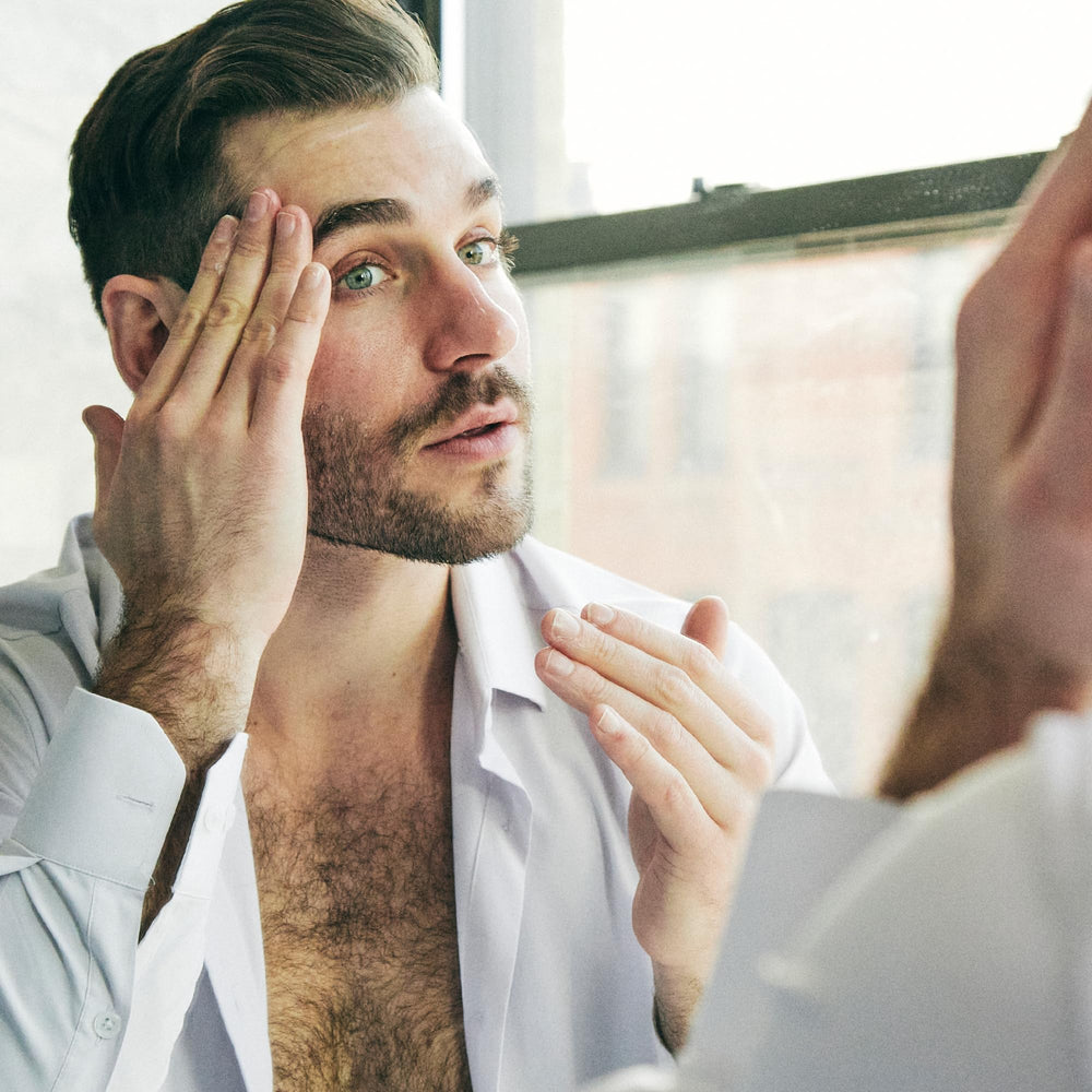 Brickell Retinol Serum in a man's daily skincare routine for anti-aging support.
