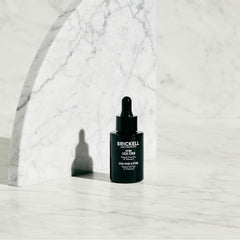 Brickell Retinol Serum pump dispenser for easy, mess-free application.