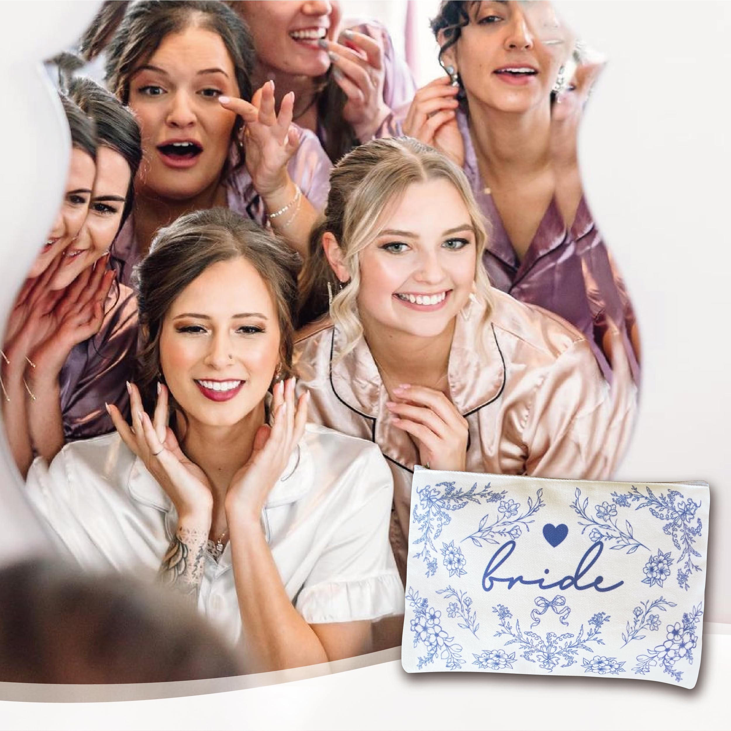 Bride Squad travel-ready design is compact for clutch bags and honeymoon luggage.