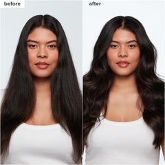 Briogeo Style + Treat Yuzu + Plum Oil foam on damp hair defines waves.