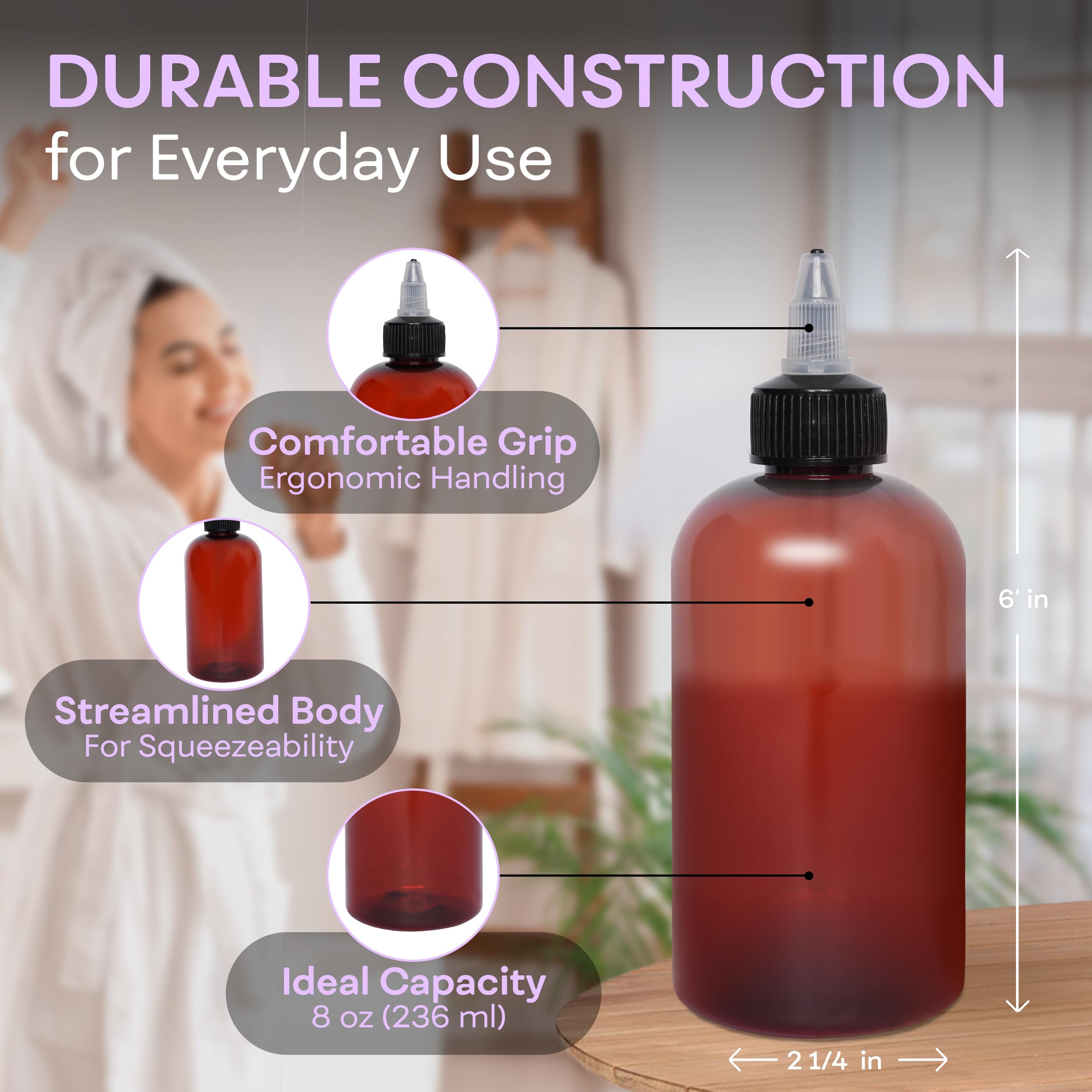 BRIGHTFROM versatile bottle suitable for hair color, lotions, and paints.