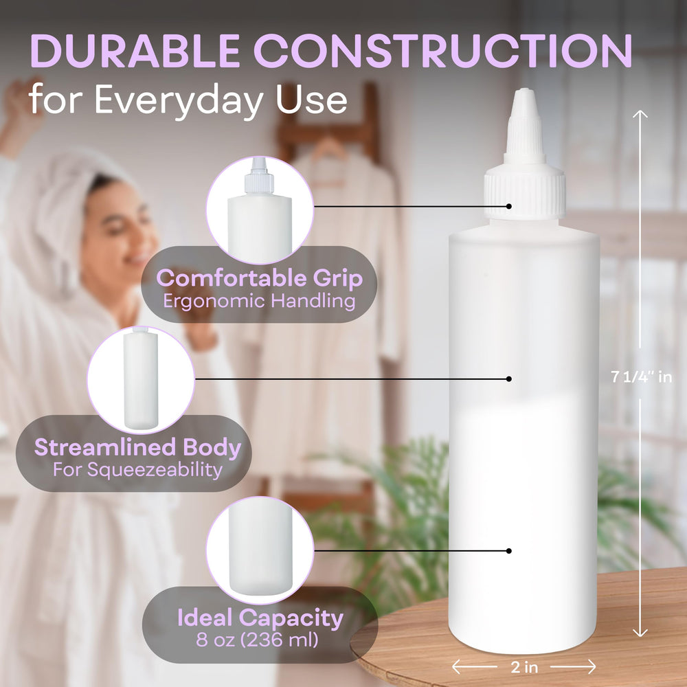 BRIGHTFROM refillable bottle suitable for hair color and lotions.