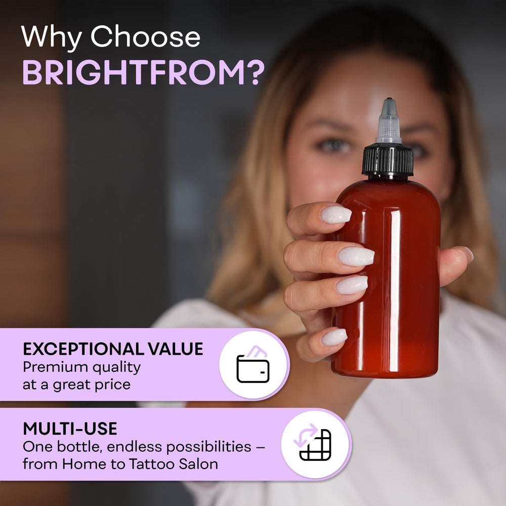 BRIGHTFROM 8 oz capacity fits regular beauty or craft routines.