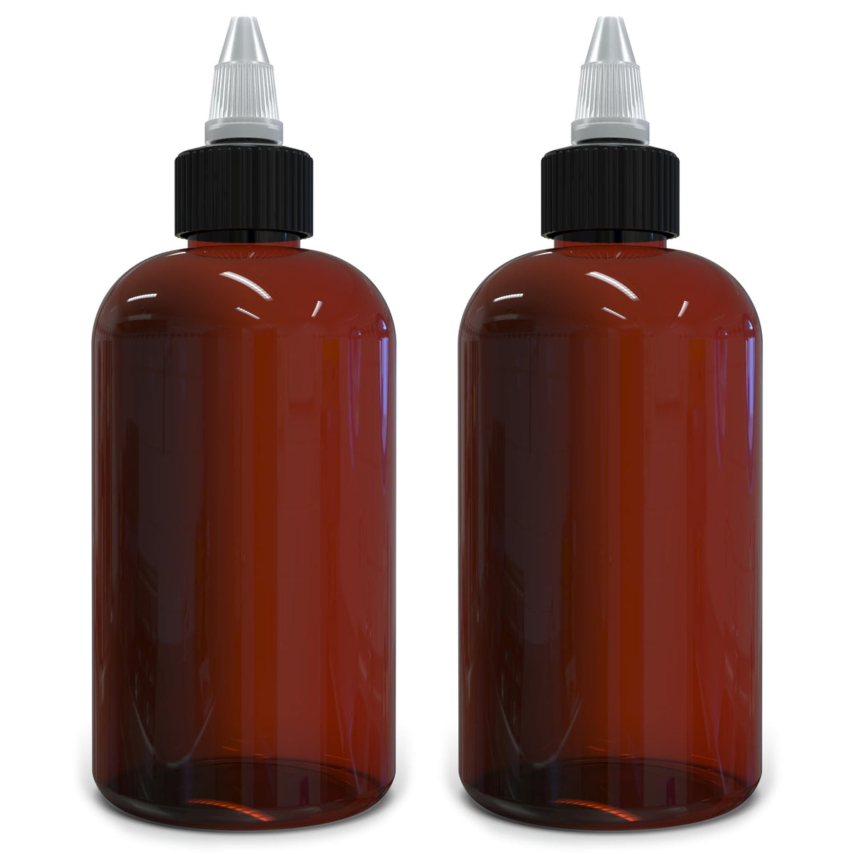 BRIGHTFROM twist-top bottle amber 8oz enabling precise dispensing for colors and oils.