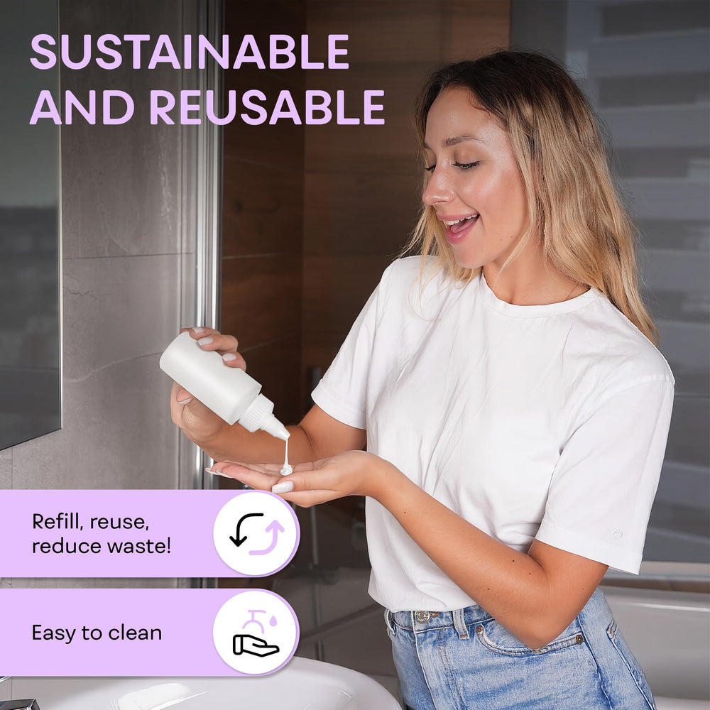 BRIGHTFROM versatile bottle for lotions, shampoos, and conditioners.