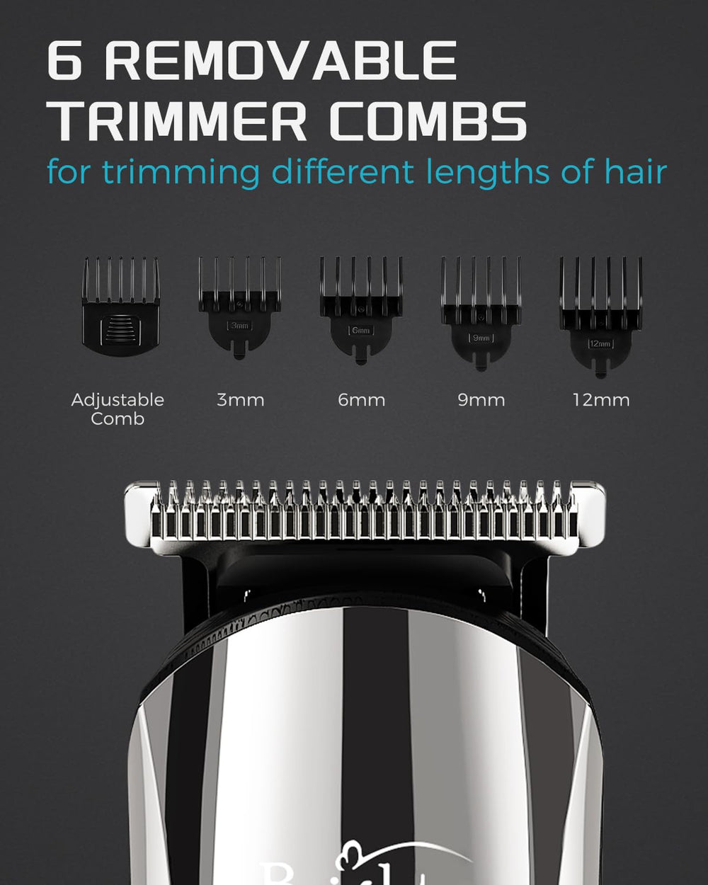 Brightup ergonomic handle provides a comfortable grip during grooming sessions.