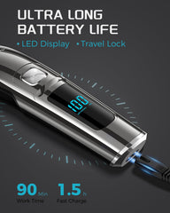 Brightup waterproof trimmer for wet or dry grooming and easy cleaning.