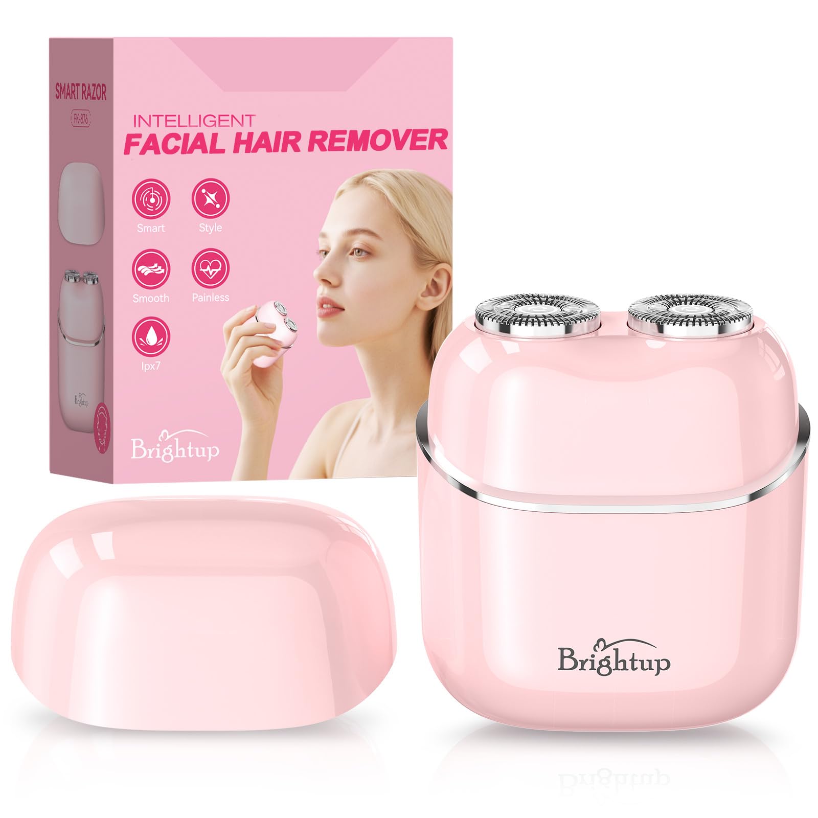 Brightup facial-hair-removal-device glides gently for peach fuzz without irritation.
