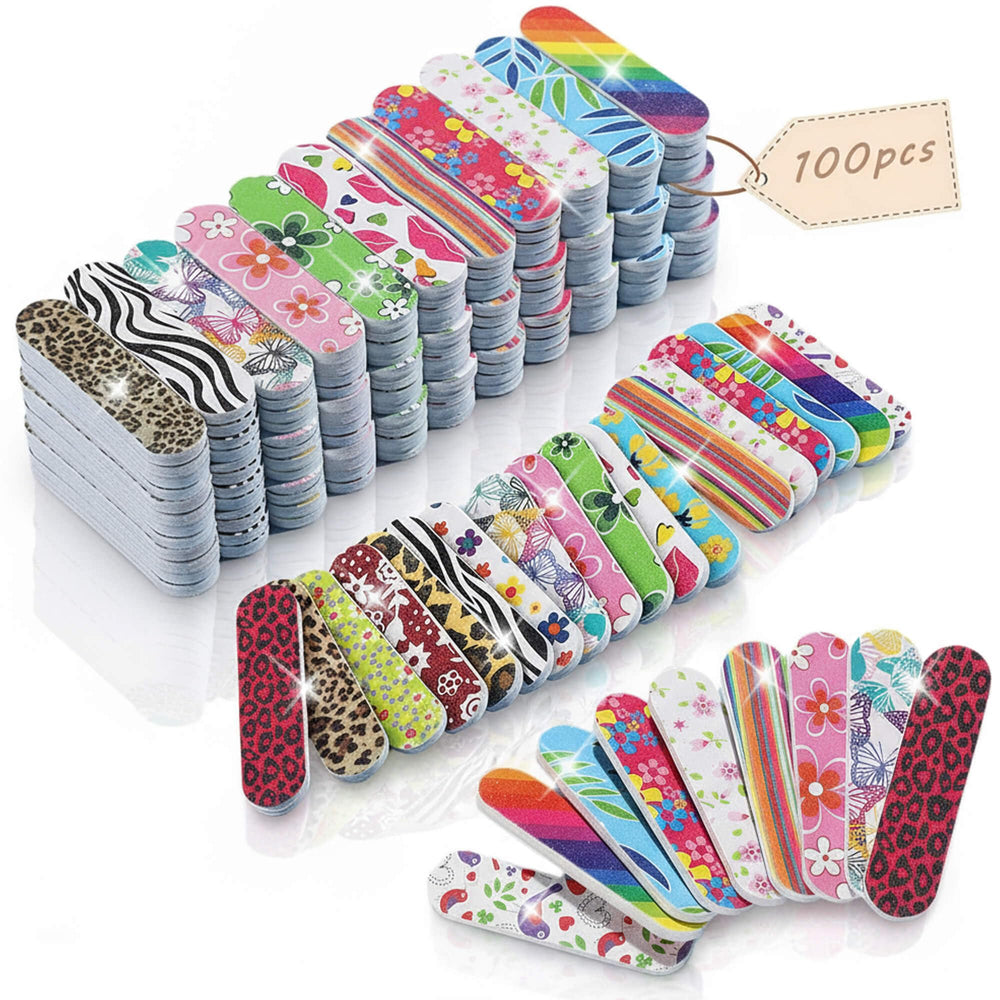 Brillantreal mini nail files with colorful designs for quick on-the-go touch-ups.