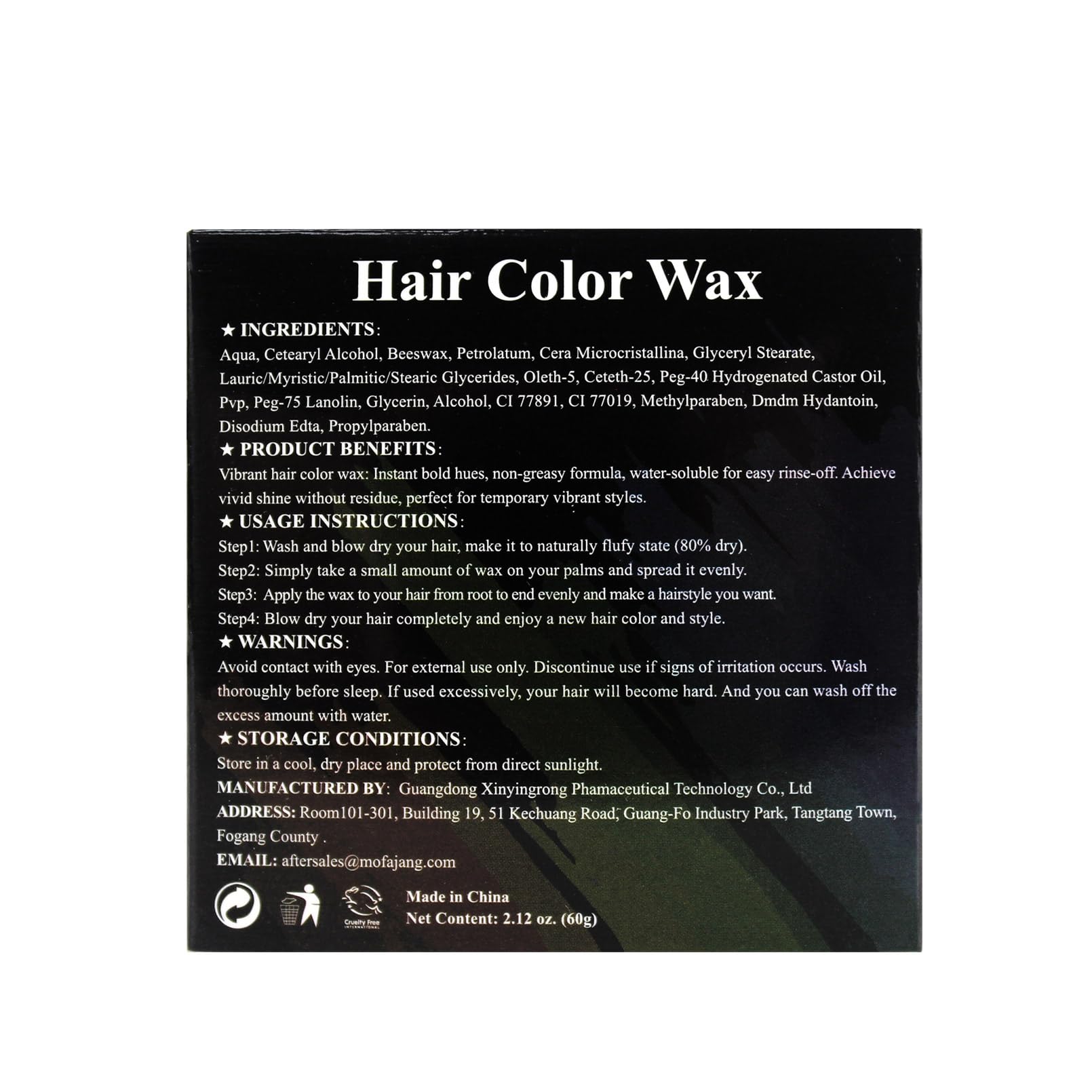 BRIMFULITE Silver Hair Wax safe, gentle formula suitable for children.