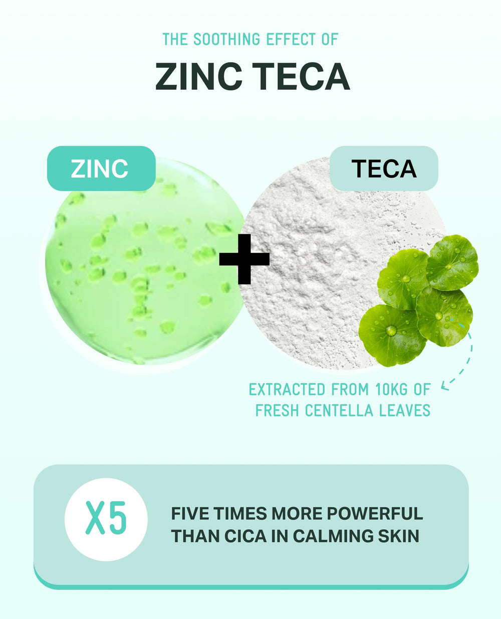 BRING GREEN Zinc Teca Serum being gently patted into skin for hydration.
