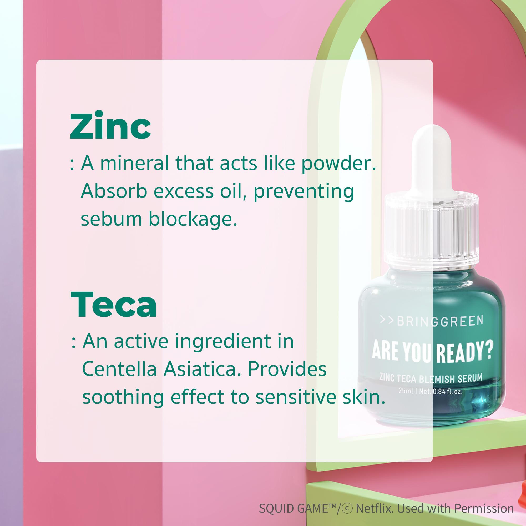 BRING GREEN Zinc Teca Serum textura, sensación suave tras cada aplicación