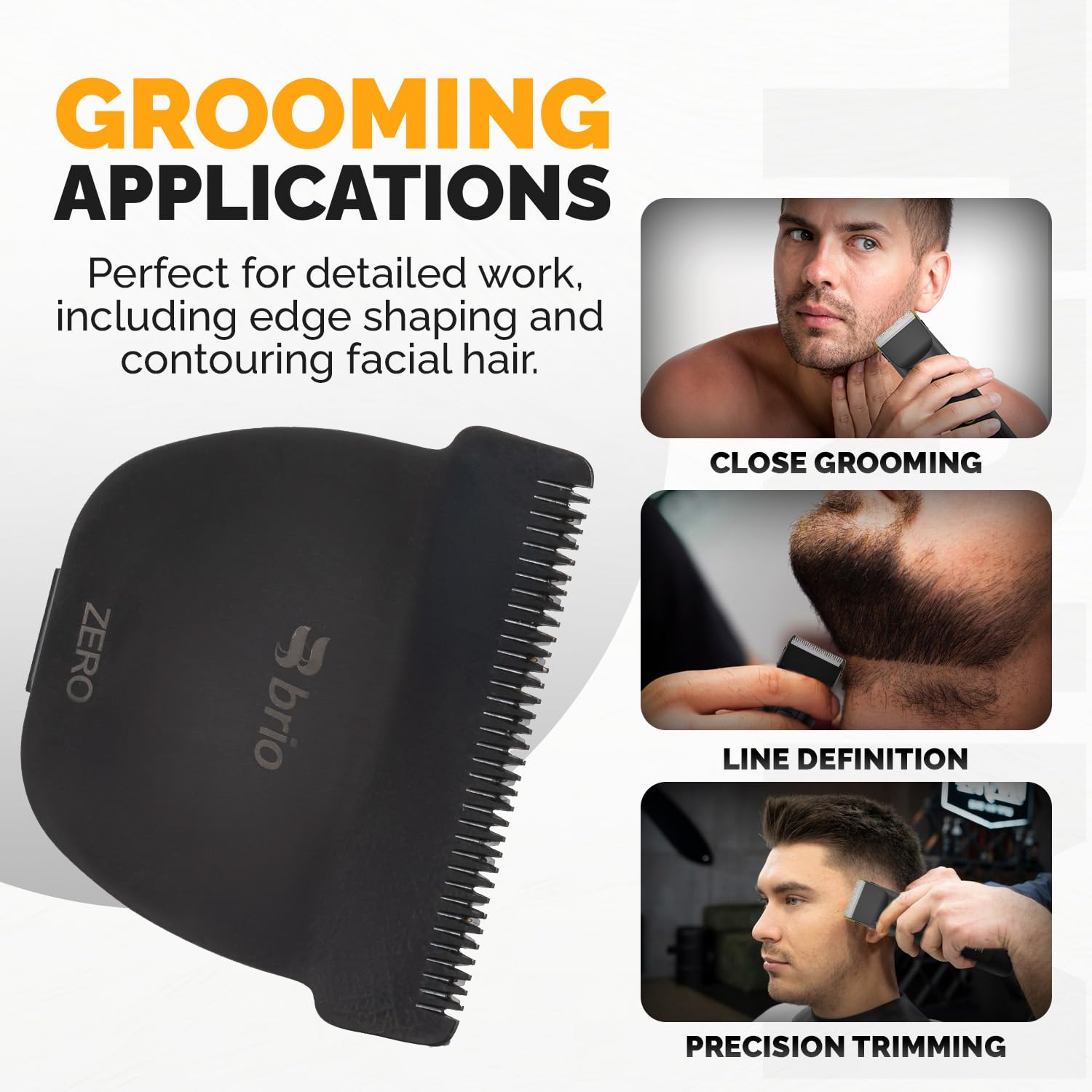 Brio Zero Blade detailing contour lines and precise mustache cleanup