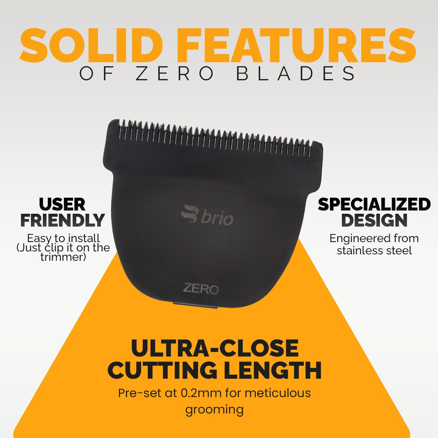 Brio Zero Blade on Beardscape for professional-like close trims at home