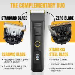 Brio Zero Blade skin-friendly design reduces heat and irritation during trimming