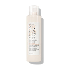 Briogeo Be Gentle Be Kind conditioner bottle front, fragrance-free formula gentle for sensitive scalps.