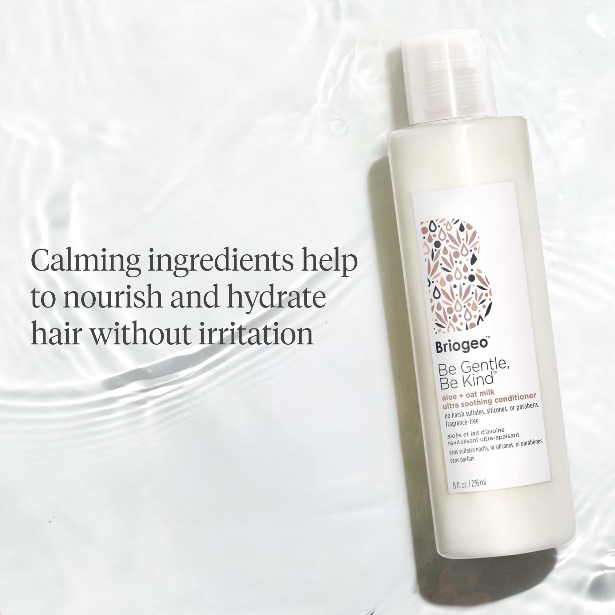Briogeo Be Gentle Be Kind ingredients oat milk aloe for soothing scalp.