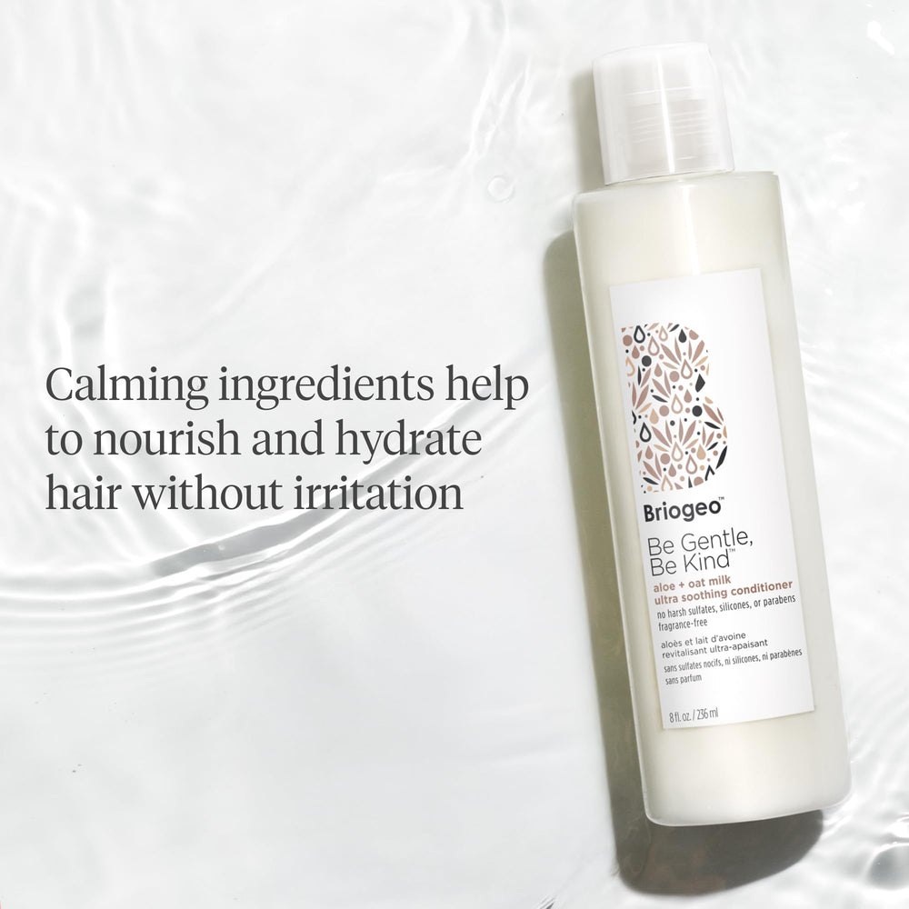 Briogeo Be Gentle Be Kind ingredients oat milk aloe for soothing scalp.