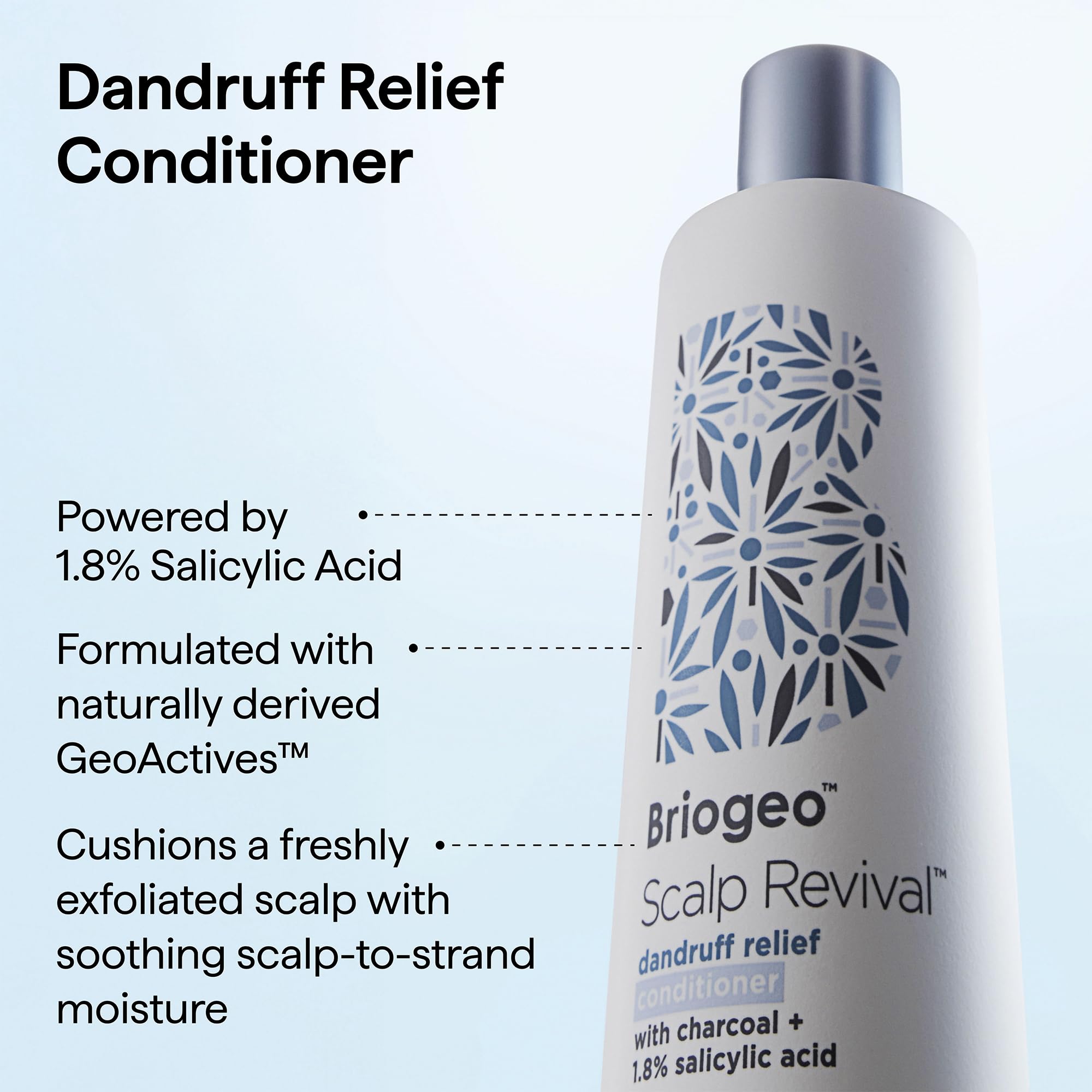 Briogeo creamy hydrating formula for scalp comfort and hair slip.