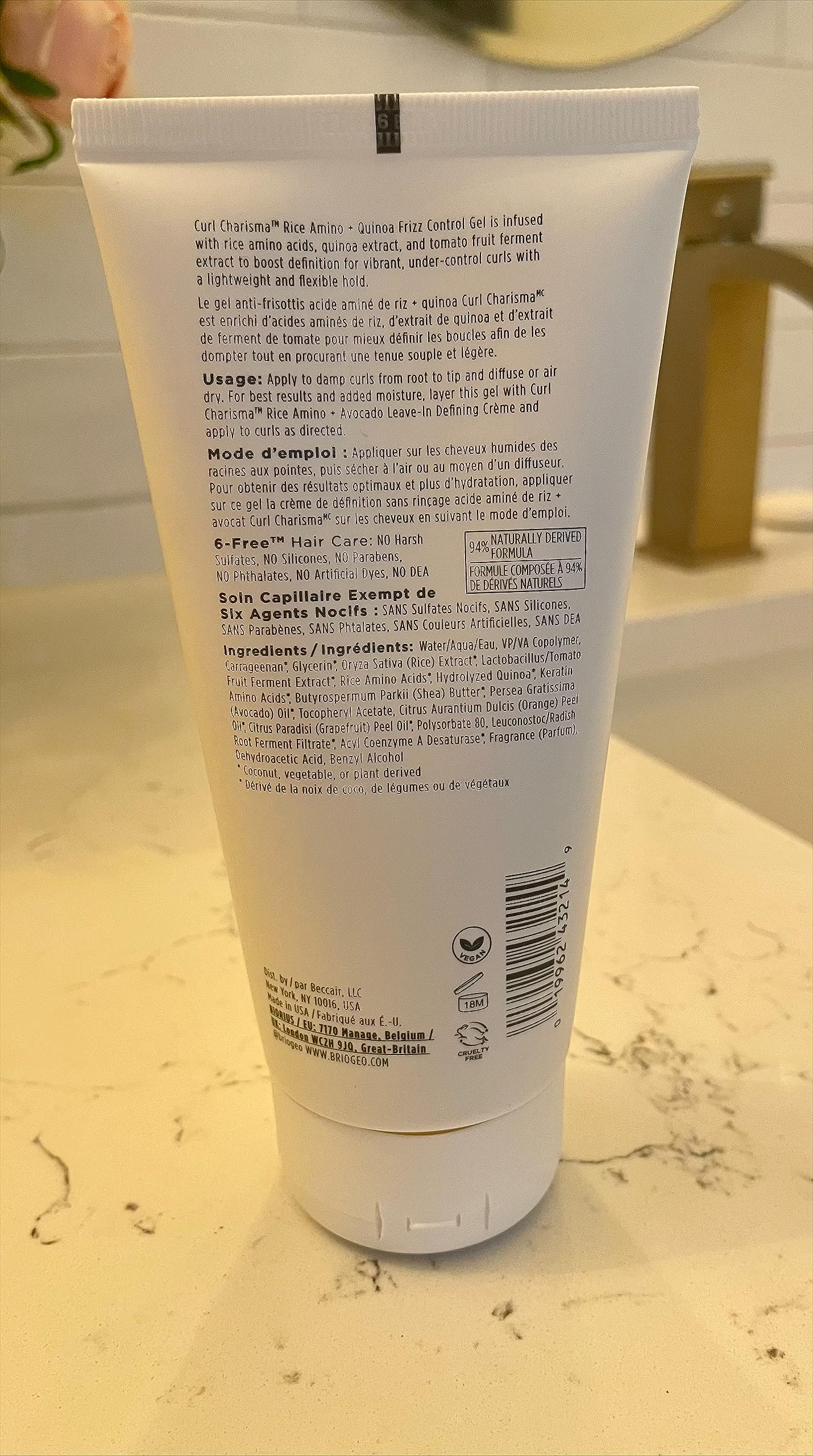 Curl Charisma air-dry finish on curls