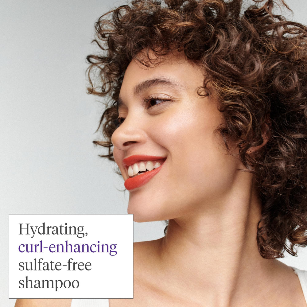 Frizz control with Briogeo Curl Charisma shown on a humid-day setting.