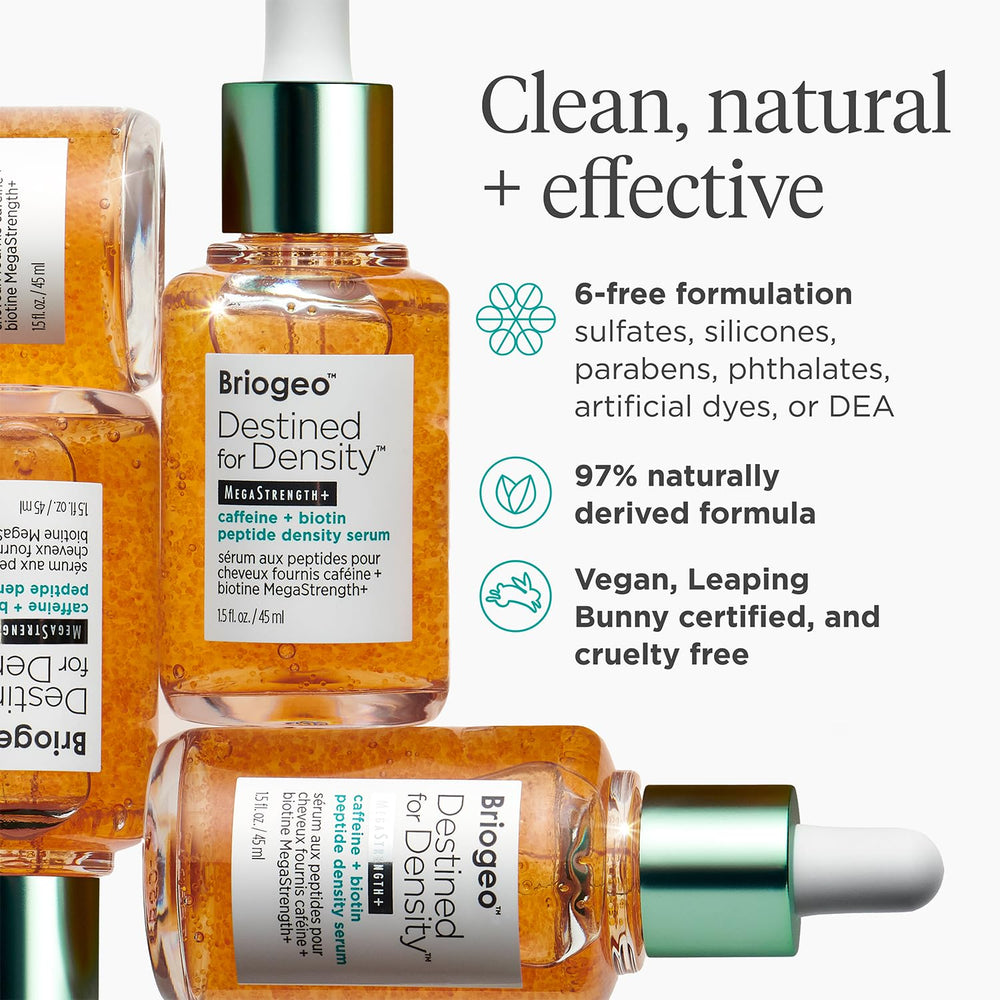 Briogeo Density Serum product box showcases premium packaging.