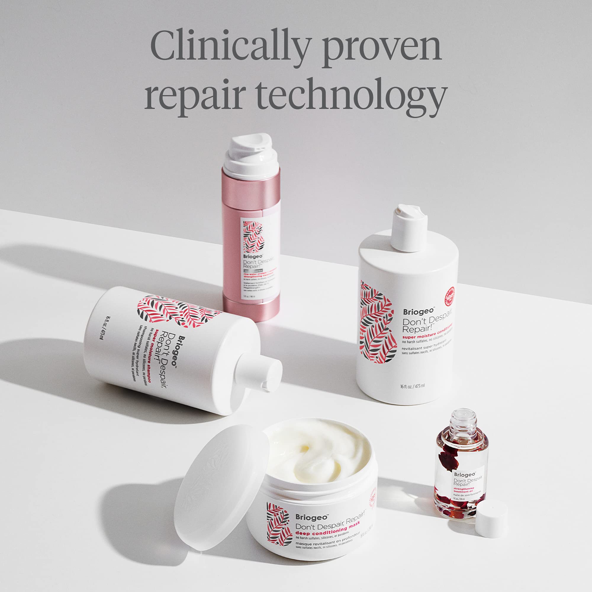 Post-shampoo application by Briogeo Don't Despair, Repair! mask.