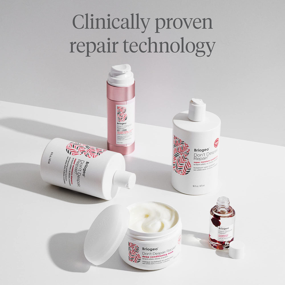Post-shampoo application by Briogeo Don't Despair, Repair! mask.