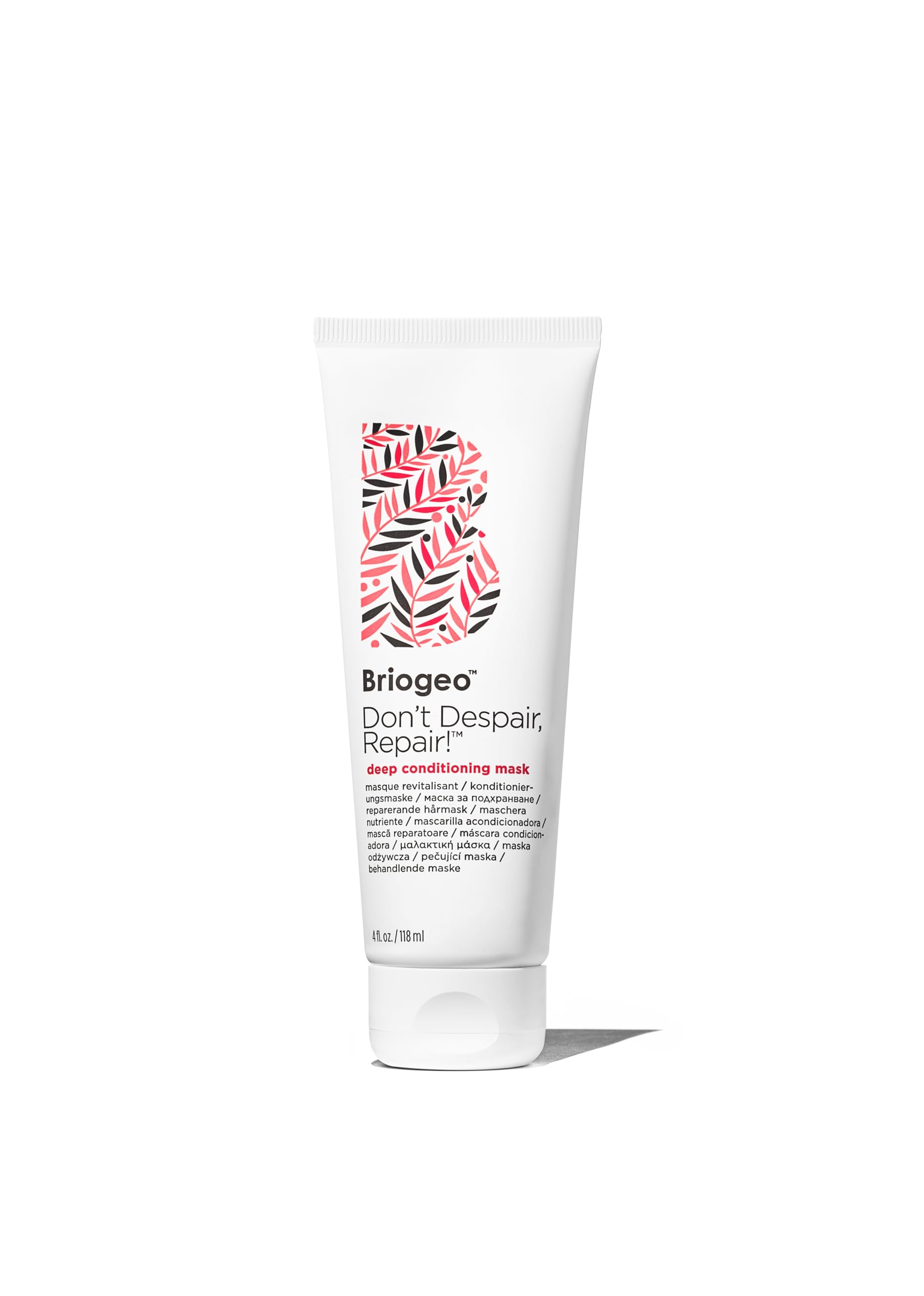 Briogeo Don't Despair, Repair! jar close-up showing creamy conditioning formula for dry hair.