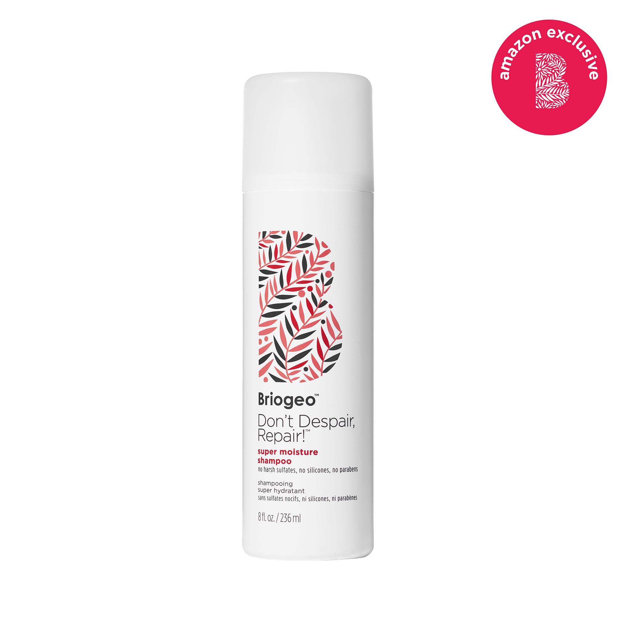 Briogeo Don't Despair, Repair shampoo lather demonstrates gentle cleansing for damaged hair.