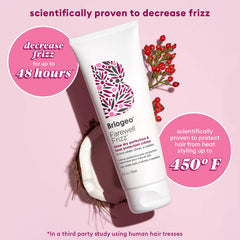 Briogeo Farewell Frizz application on damp hair for frizz reduction.
