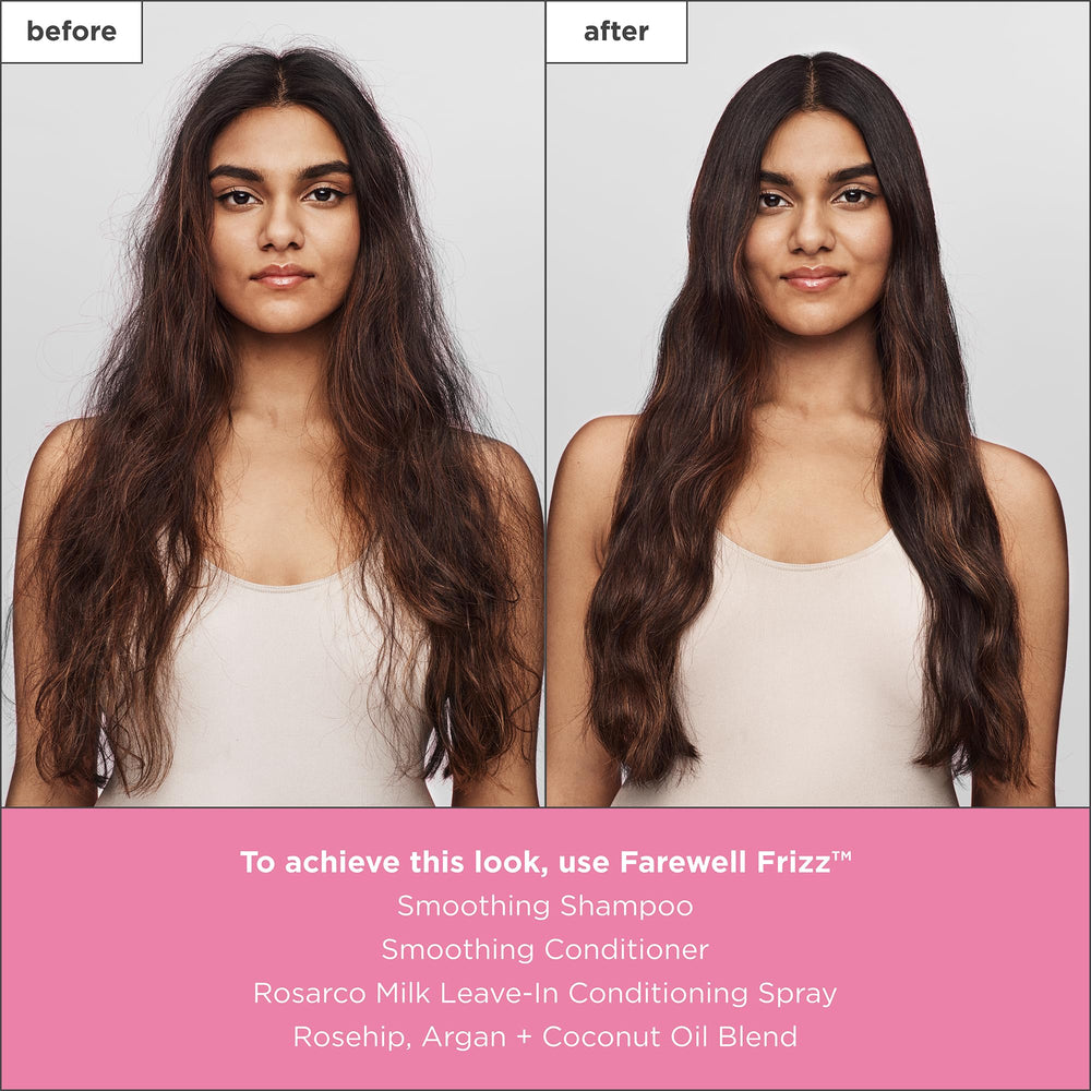 Briogeo Farewell Frizz Conditioner smooths hair close-up after use