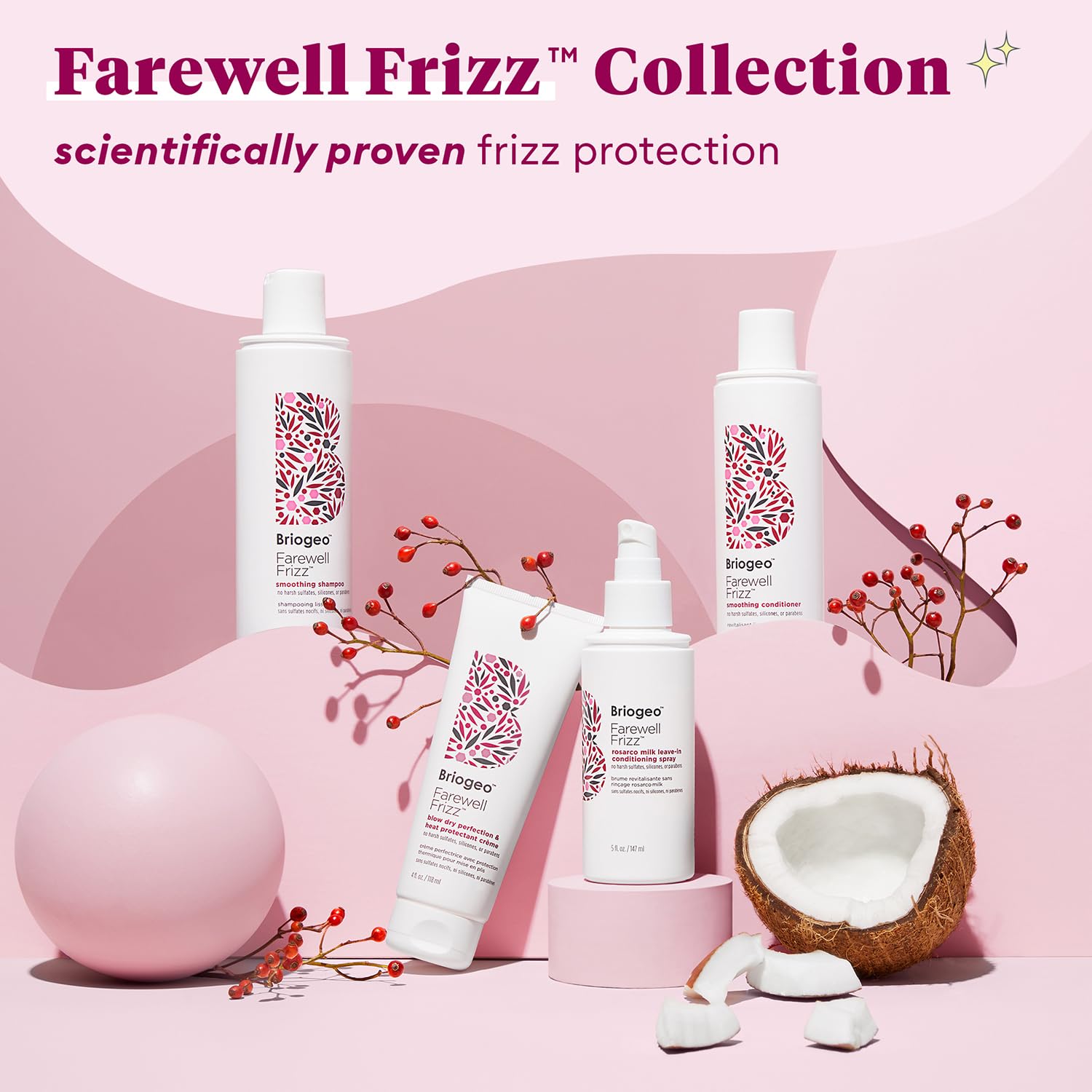 Resistencia a la humedad con Briogeo Farewell Frizz