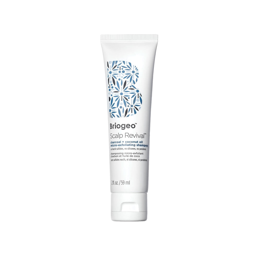 Briogeo Scalp Revival, botella de champú, carbón activado para detox suave del cuero cabelludo