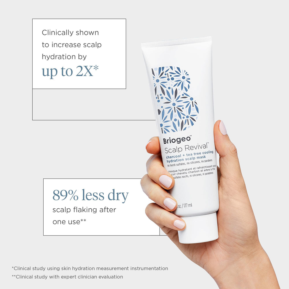 Application bowl of Briogeo Scalp Revival for weekly scalp treatment