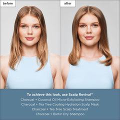 Minty oils on Briogeo product providing cooling sensation for the scalp