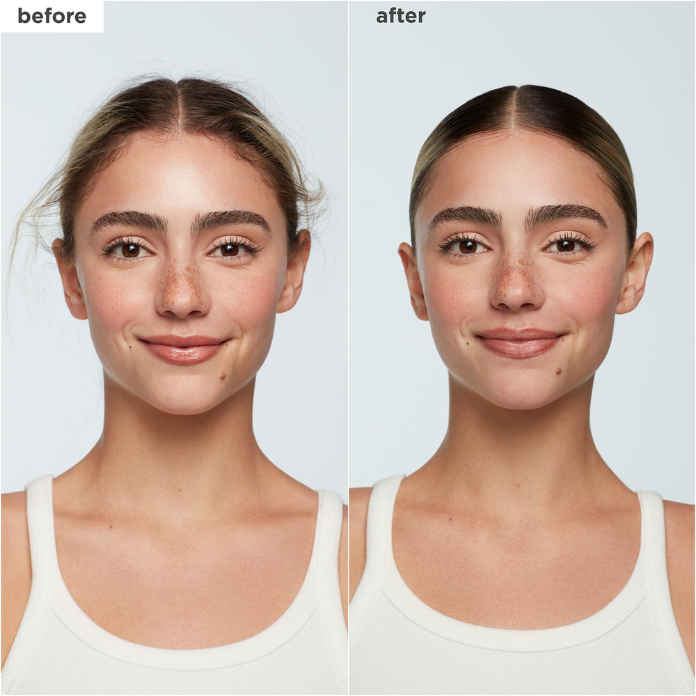 Close-up texture of Briogeo Sleek Stick highlights smooth glide and non-greasy finish