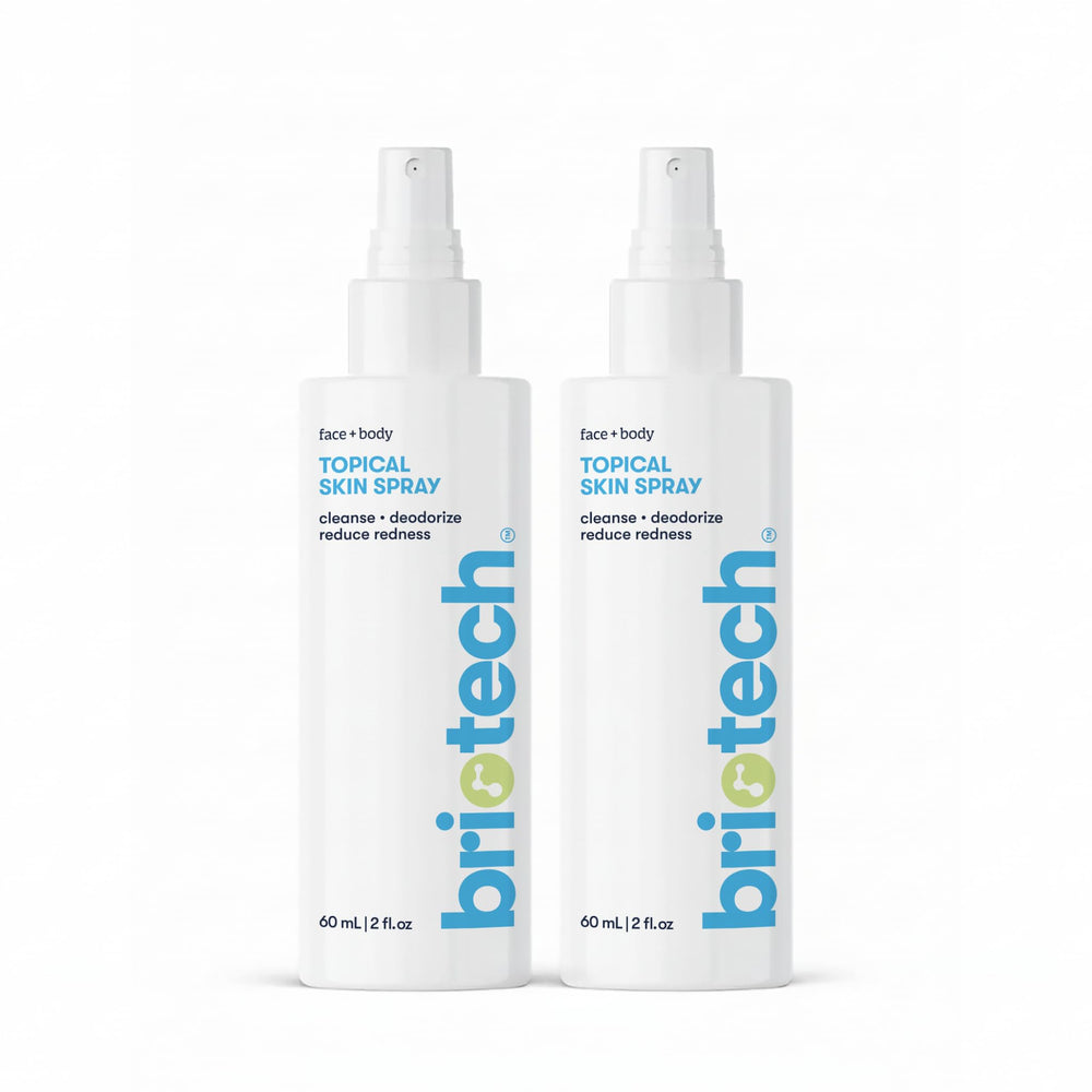 BRIOTECH spray en botella, aplicación suave para piel sensible.