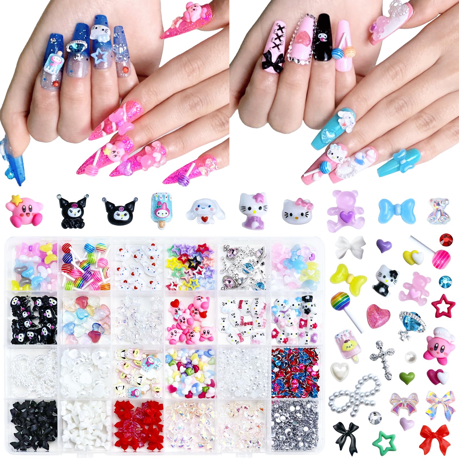 Briskbloom gatito kawaii 3D para uñas: brillo tierno para tus diseños