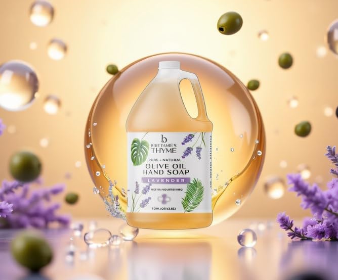 Bath and dish setup using Brittanie's Thyme lavender castile soap