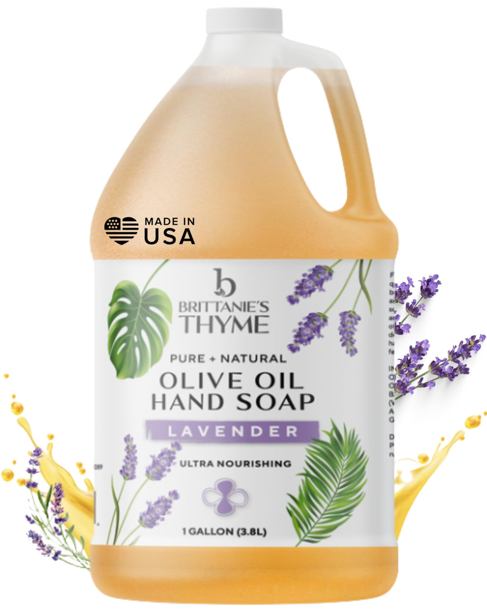Brittanie's Thyme lavender castile soap refill bottle for eco-friendly daily cleansing