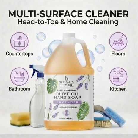 Plant-based formula of Brittanie's Thyme castile soap highlights clean ingredients