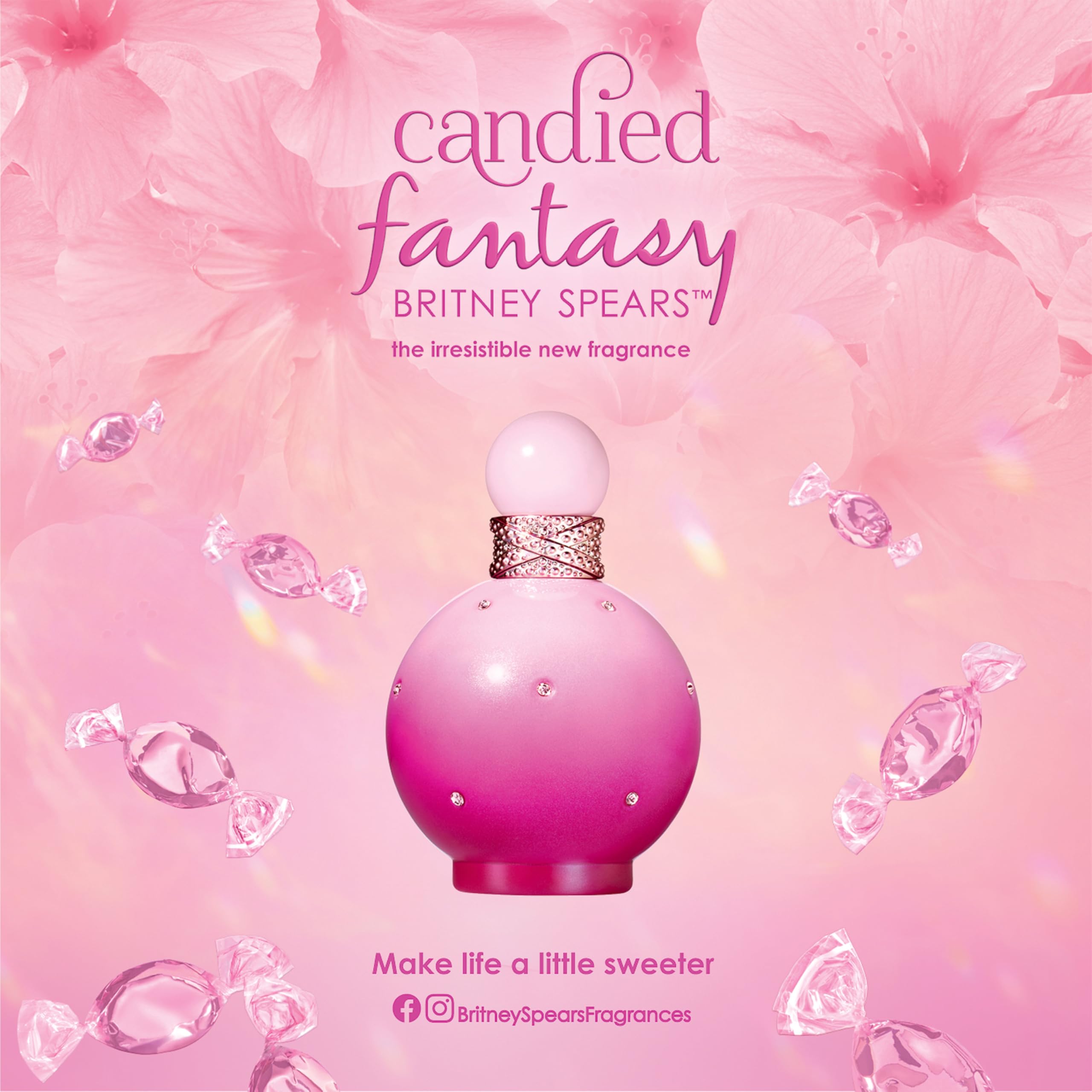 Britney Spears Candied Fantasy soft floral accents, adding elegance to daily wear.