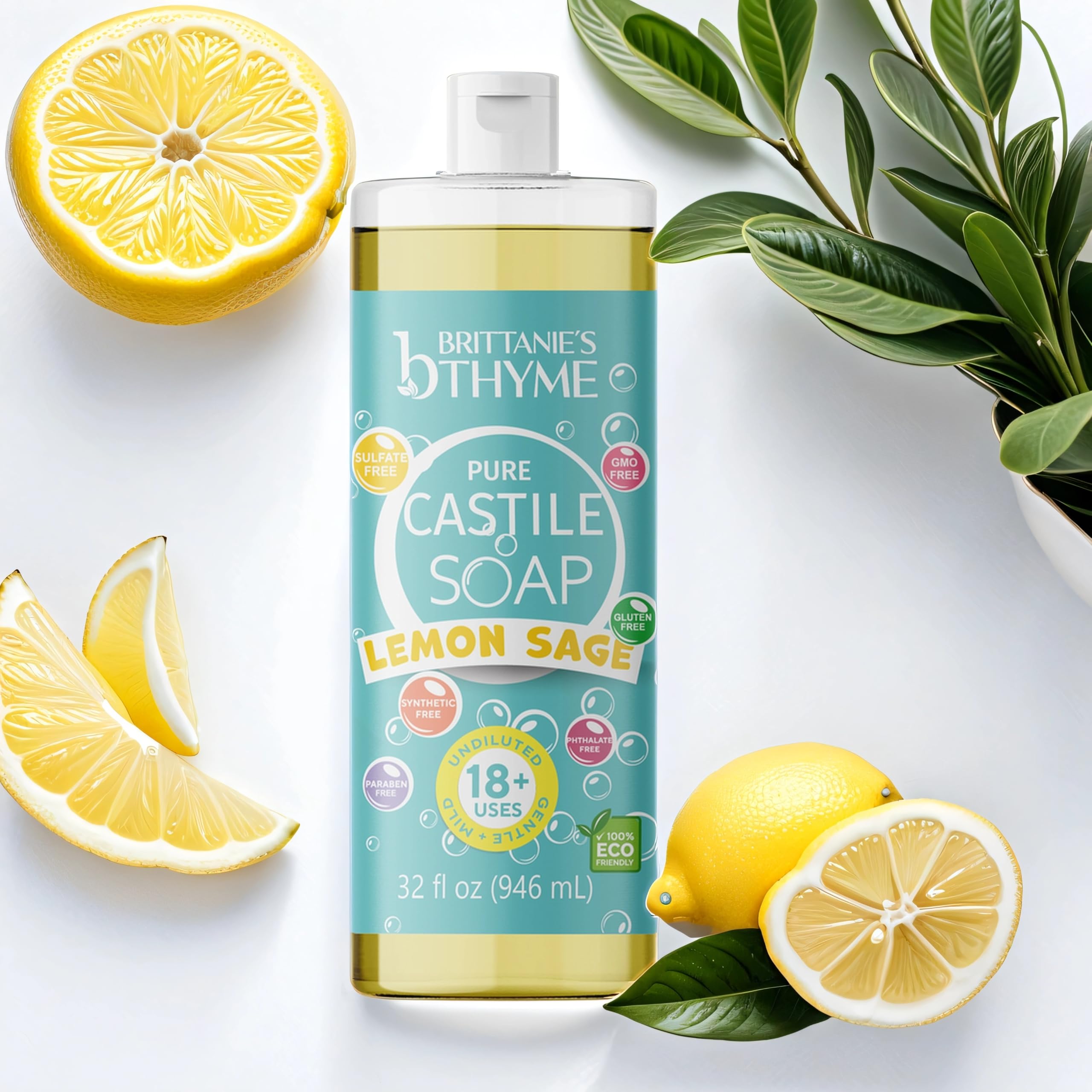 Brittanie's Thyme aroma limón-salvia para energizar la ducha