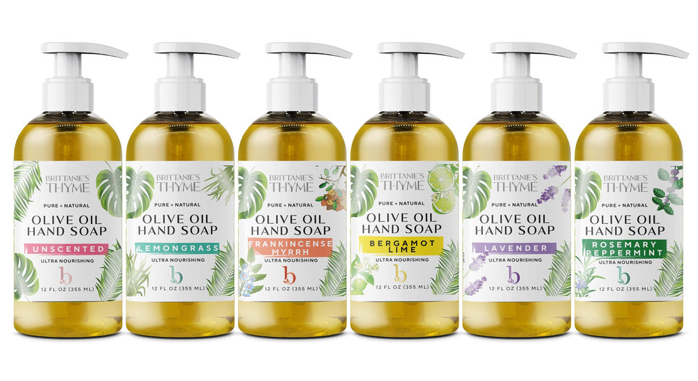Lavanda Bergamota Hierba Limón Brittanie's Thyme Castile, aroma relajante para higiene diaria