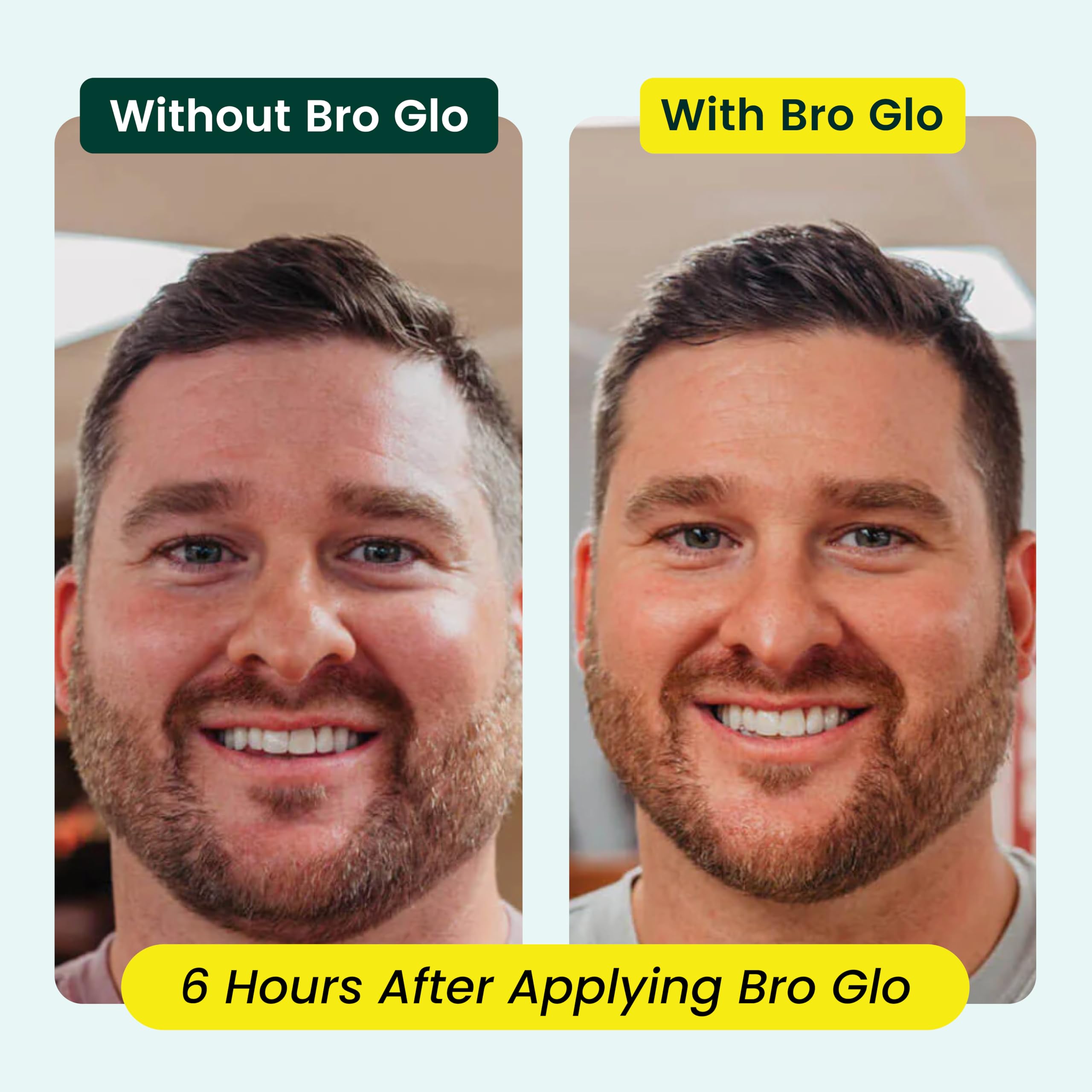 Bro Glo self-tanner foam application demonstrating even, fast absorption.