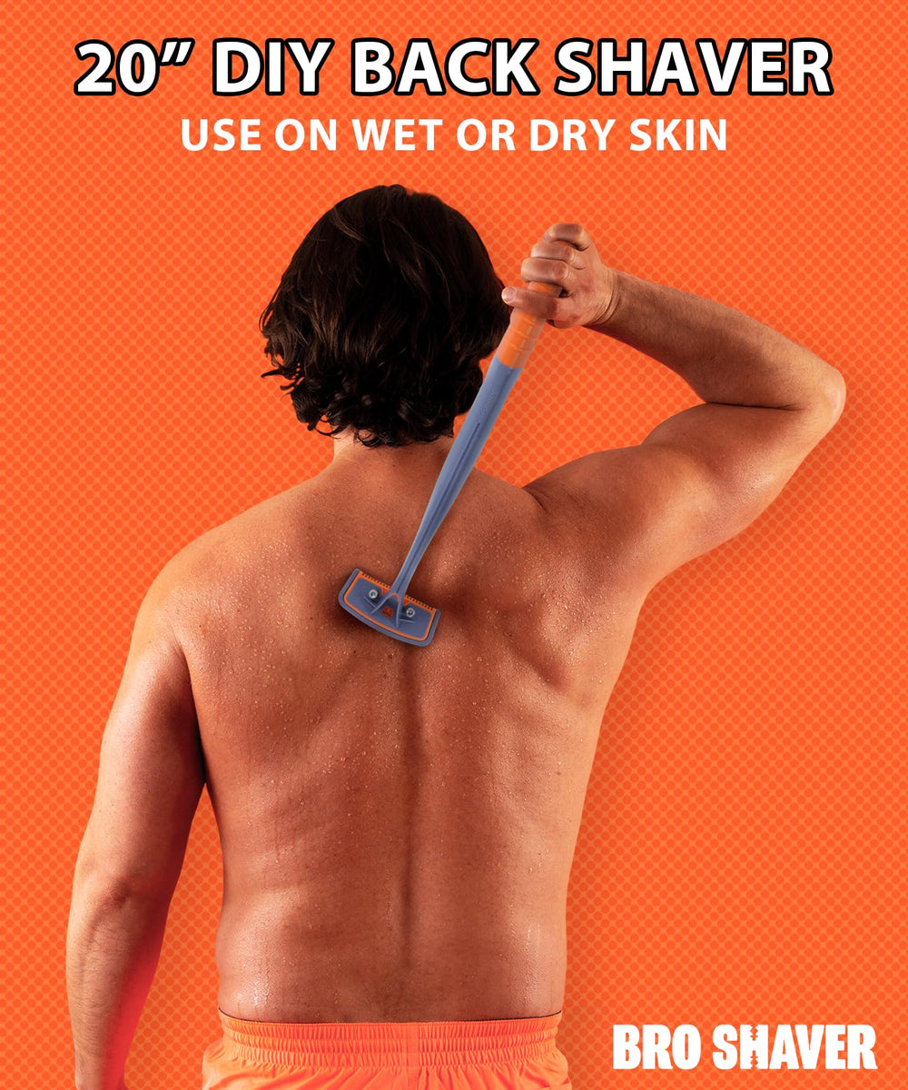 Bro Shaver 3.0 stainless steel head delivers a close, smooth back shave.