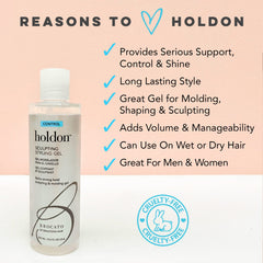 Hands applying Brocato Holdon gel shows easy, flexible shaping options.