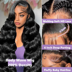 Brofoe glueless wig with 3D elastic cap for comfortable daily wear.