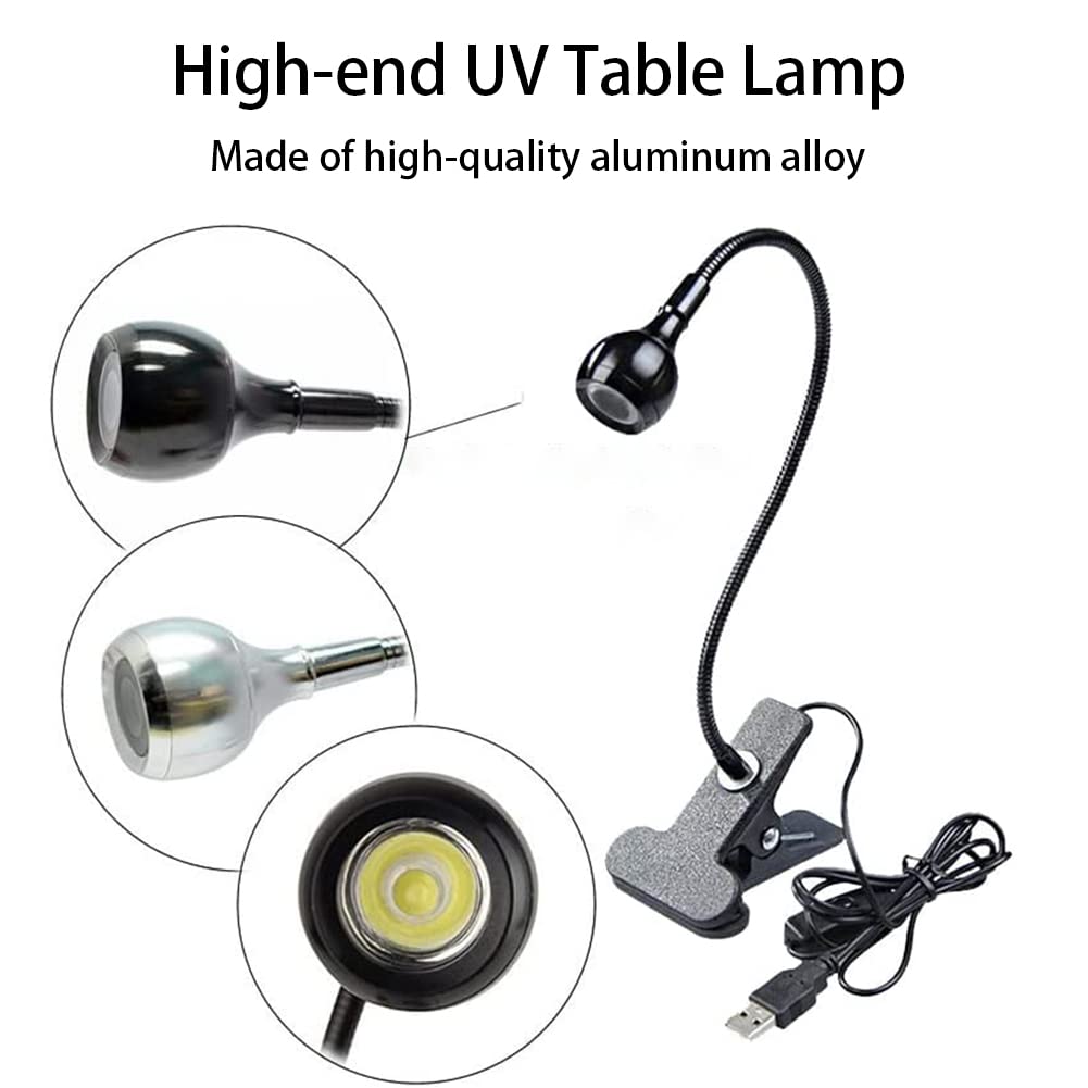 Brokimis UV Nail Lamp with desk clip base offers hands-free operation.